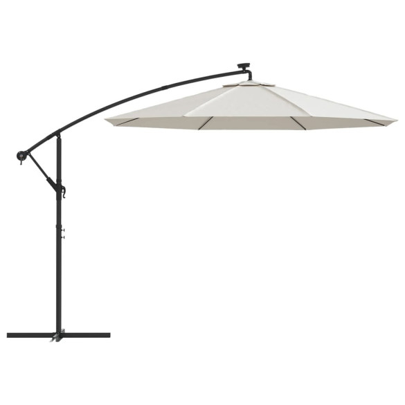 Umbrelă Soare Suspendedă cu Iluminare LED | 300 cm