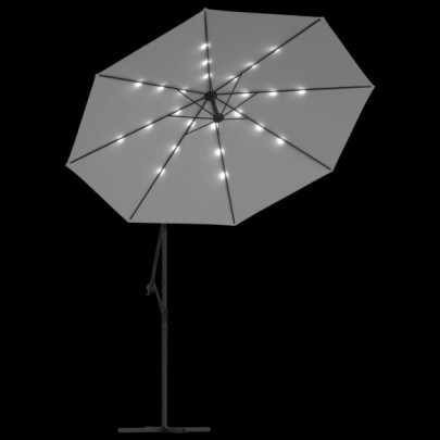 Umbrelă Soare Suspendedă cu Iluminare LED | 300 cm