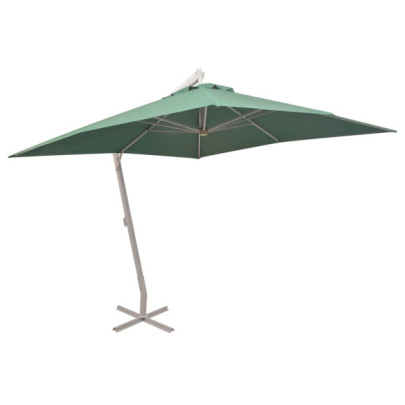 Umbrelă suspendată grădină - Aluminiu - 300x300 cm - Verde