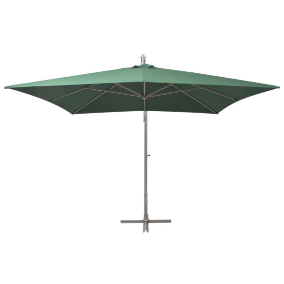 Umbrelă suspendată grădină - Aluminiu - 300x300 cm - Verde