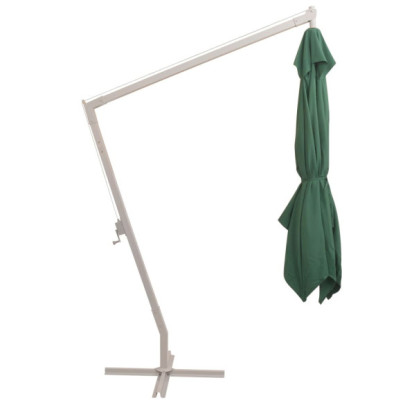 Umbrelă suspendată grădină - Aluminiu - 300x300 cm - Verde