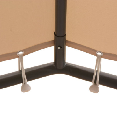 Pavilion Foișor Cort 4x4m, Baldachin Bej - Oțel | Livrare Gratuită