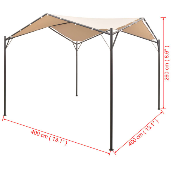 Pavilion Foișor Cort 4x4m, Baldachin Bej - Oțel | Livrare Gratuită Pavilion Foișor Cort 4x4m, Baldachin Bej - Oțel | Livrare Gratuită