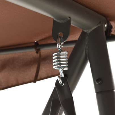 Balansoar Exterior cu Copertină Reglabilă - Cafeniu