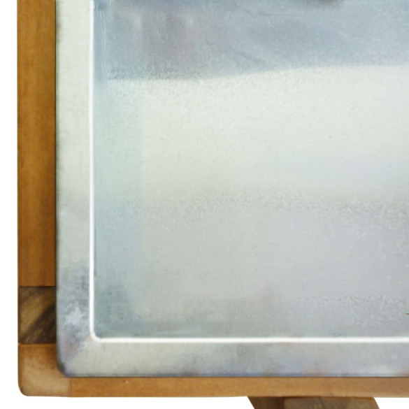 Strat Înălțat Grădină - Lemn Acacia Masiv & Zinc | Livrare Gratuită