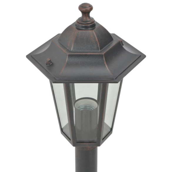 Stâlpi Iluminare Grădină Bronz - 6 bucăți - 110 cm - Aluminiu