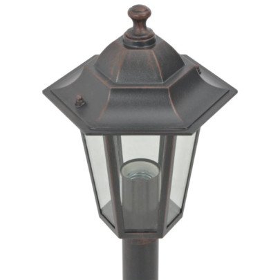 Stâlpi Iluminare Grădină Bronz - 6 bucăți - 110 cm - Aluminiu