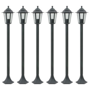 Stâlpi Iluminare Grădină 6 buc | Aluminiu Verde | Livrare Gratuită