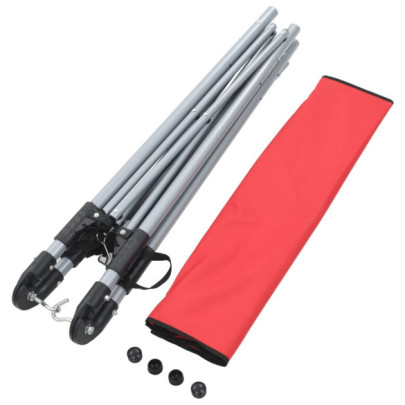 Hamac cu Suport Pliabil Roșu - Livrare Gratuită