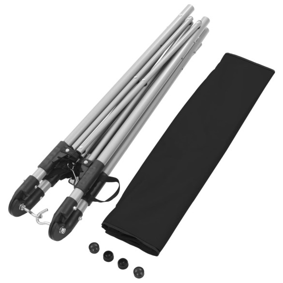 Hamac Pliabil cu Suport Negru - Relaxare în Grădină