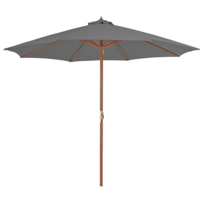 Umbrelă de soare lemn 300cm - Protecție UV | Livrare Gratuită