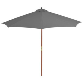 Umbrelă de soare lemn 300cm - Protecție UV | Livrare Gratuită 2