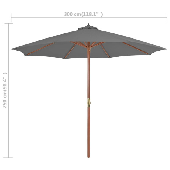 Umbrelă de soare lemn 300cm - Protecție UV | Livrare Gratuită Umbrelă de soare lemn 300cm - Protecție UV | Livrare Gratuită