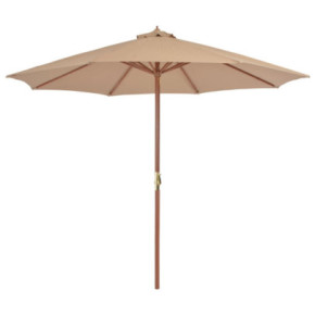Umbrelă Soare Exterior 300 cm - Gri Taupe | Livrare Gratuită
