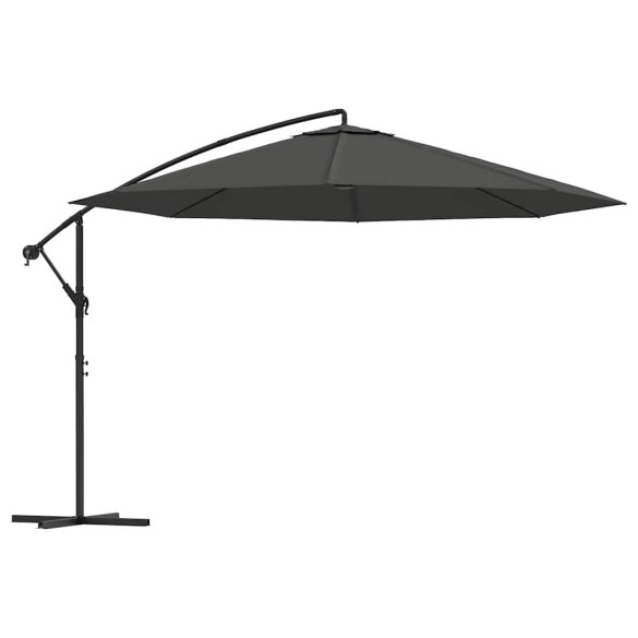 Umbrelă în Consolă Antracit 350 cm - Protecție UV Superioară