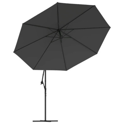 Umbrelă în Consolă Antracit 350 cm - Protecție UV Superioară
