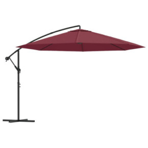 Umbrelă Consolă Grădină Aluminiu - Bordo, 350 cm | Livrare Gratuită 2