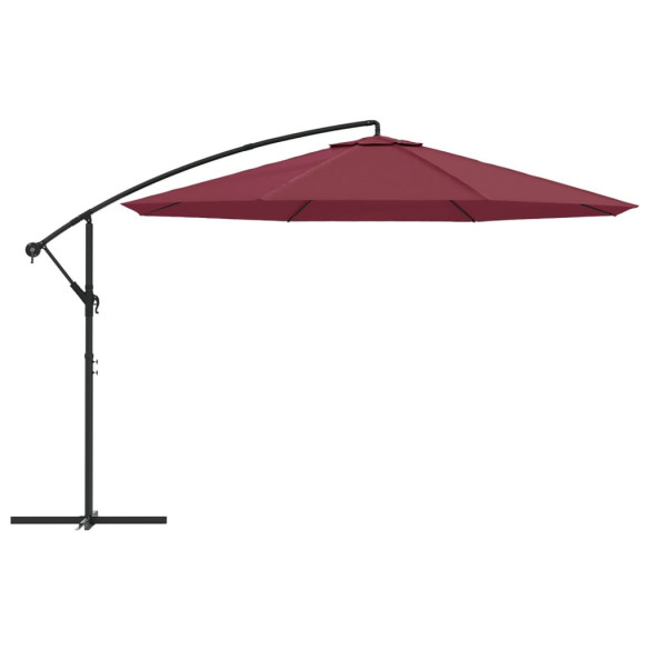 Umbrelă Consolă Grădină Aluminiu - Bordo, 350 cm | Livrare Gratuită