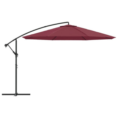 Umbrelă Consolă Grădină Aluminiu - Bordo, 350 cm | Livrare Gratuită