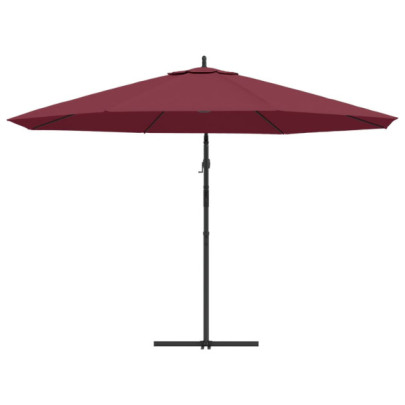 Umbrelă Consolă Grădină Aluminiu - Bordo, 350 cm | Livrare Gratuită