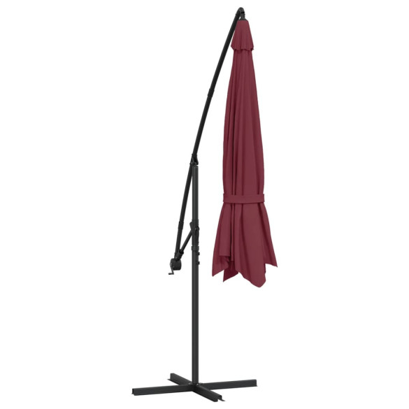 Umbrelă Consolă Grădină Aluminiu - Bordo, 350 cm | Livrare Gratuită