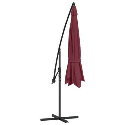 Umbrelă Consolă Grădină Aluminiu - Bordo, 350 cm | Livrare Gratuită