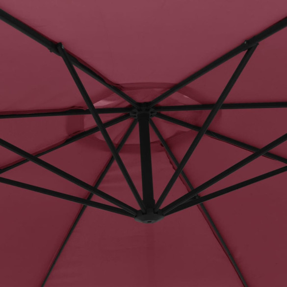 Umbrelă Consolă Grădină Aluminiu - Bordo, 350 cm | Livrare Gratuită
