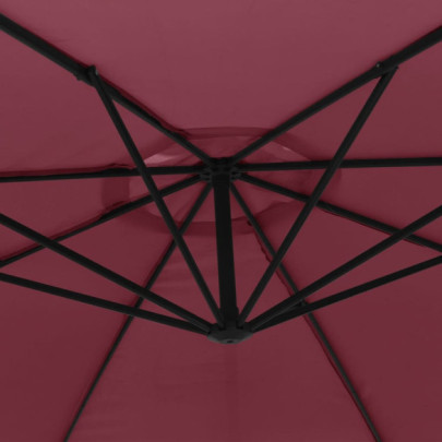 Umbrelă Consolă Grădină Aluminiu - Bordo, 350 cm | Livrare Gratuită