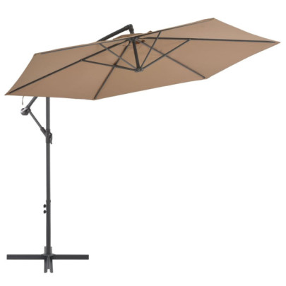 Umbrelă Consolă Grădină Aluminiu 300 cm - Gri Taupe