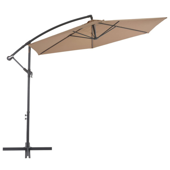 Umbrelă Consolă Grădină Aluminiu 300 cm - Gri Taupe