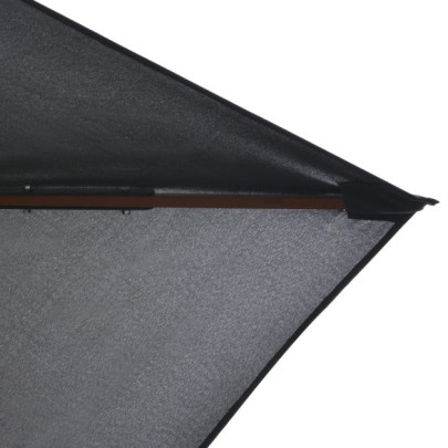 Umbrelă de soare exterior din lemn - 200x300 cm antracit