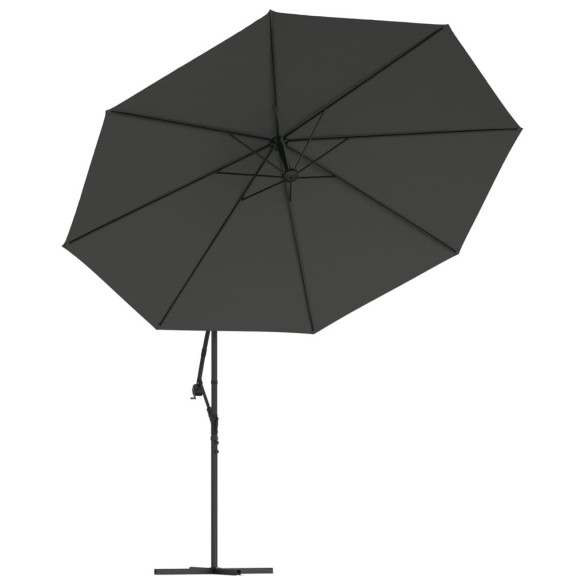 Umbrelă în Consolă cu LED Solar - Antracit - 350 cm | Livrare Gratuită