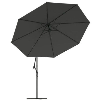 Umbrelă în Consolă cu LED Solar - Antracit - 350 cm | Livrare Gratuită