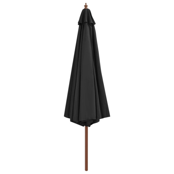 Umbrelă de soare 350 cm cu stâlp lemn | Protecție UV