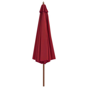 Umbrelă de soare cu stâlp lemn vișiniu 350 cm - Livrare gratuită 2