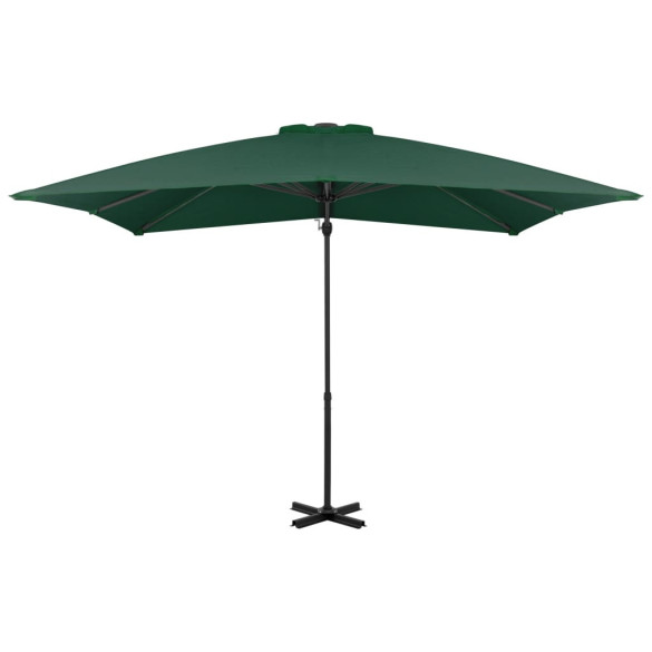 Umbrelă în consolă din aluminiu - Verde 250x250 cm
