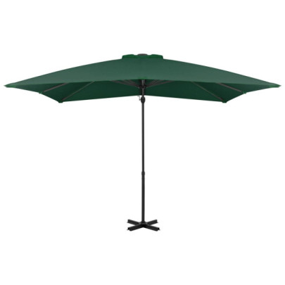Umbrelă în consolă din aluminiu - Verde 250x250 cm