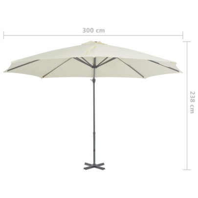 Umbrelă Consolă Grădină Aluminiu 300 cm - Livrare Gratuită