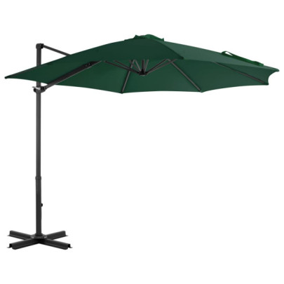 Umbrelă Consolă Aluminiu Verde 300 cm | Livrare Gratuită