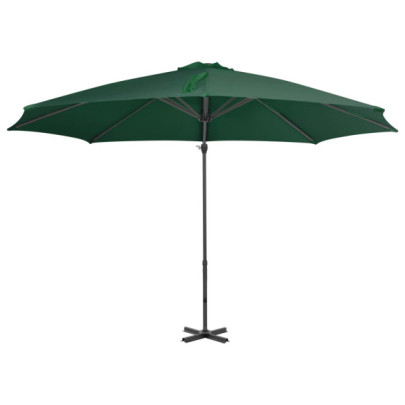 Umbrelă Consolă Aluminiu Verde 300 cm | Livrare Gratuită