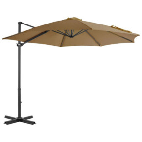 Umbrelă Consolă Grădină Aluminiu 300 cm - Gri Taupe