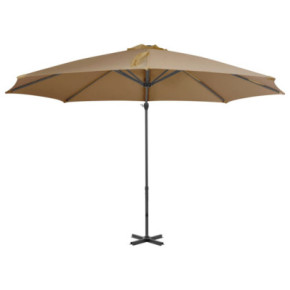 Umbrelă Consolă Grădină Aluminiu 300 cm - Gri Taupe 2