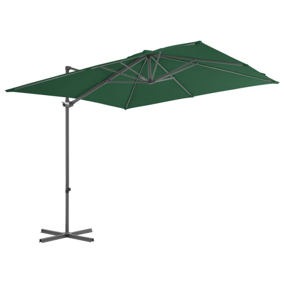 Umbrelă Grădină Consolă Oțel Verde 250x250 cm