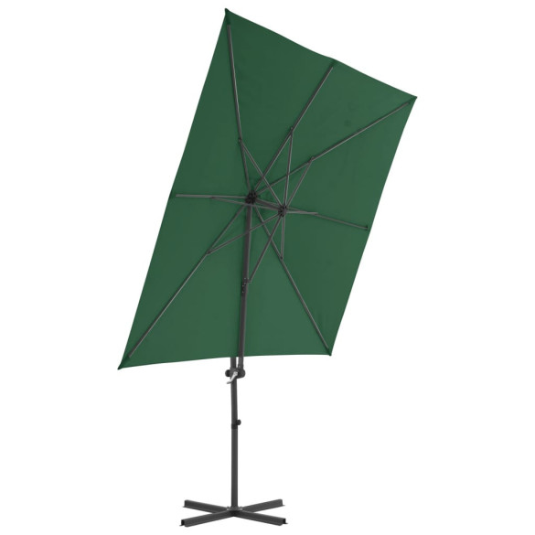 Umbrelă Grădină Consolă Oțel Verde 250x250 cm