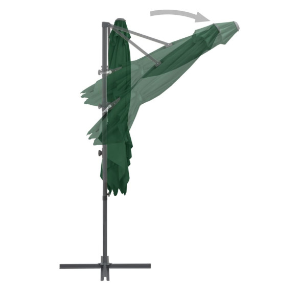 Umbrelă Grădină Consolă Oțel Verde 250x250 cm