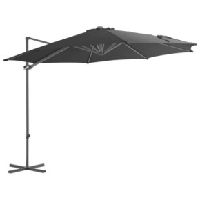 Umbrelă Consolă Antracit 300 cm - Protecție UV și Rotire 360°