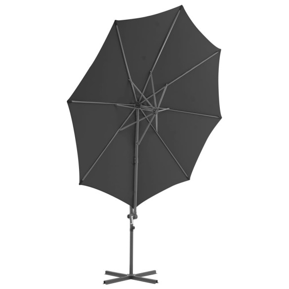 Umbrelă Consolă Antracit 300 cm - Protecție UV și Rotire 360°