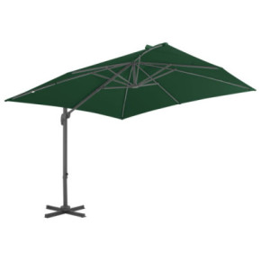 Umbrelă în Consolă Aluminiu Verde 400x300 cm - Livrare Gratuită 2
