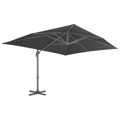 Umbrelă Grădină Consolă Aluminiu - 400x300 cm Antracit