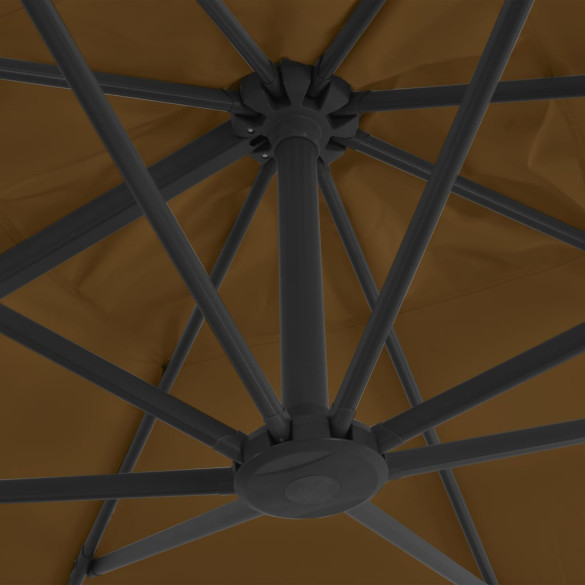 Umbrelă suspendată 300x300cm cu rotire 360° - Livrare gratuită